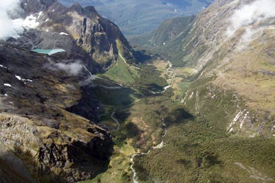 La Nouvelle-Zélande vue d'avion